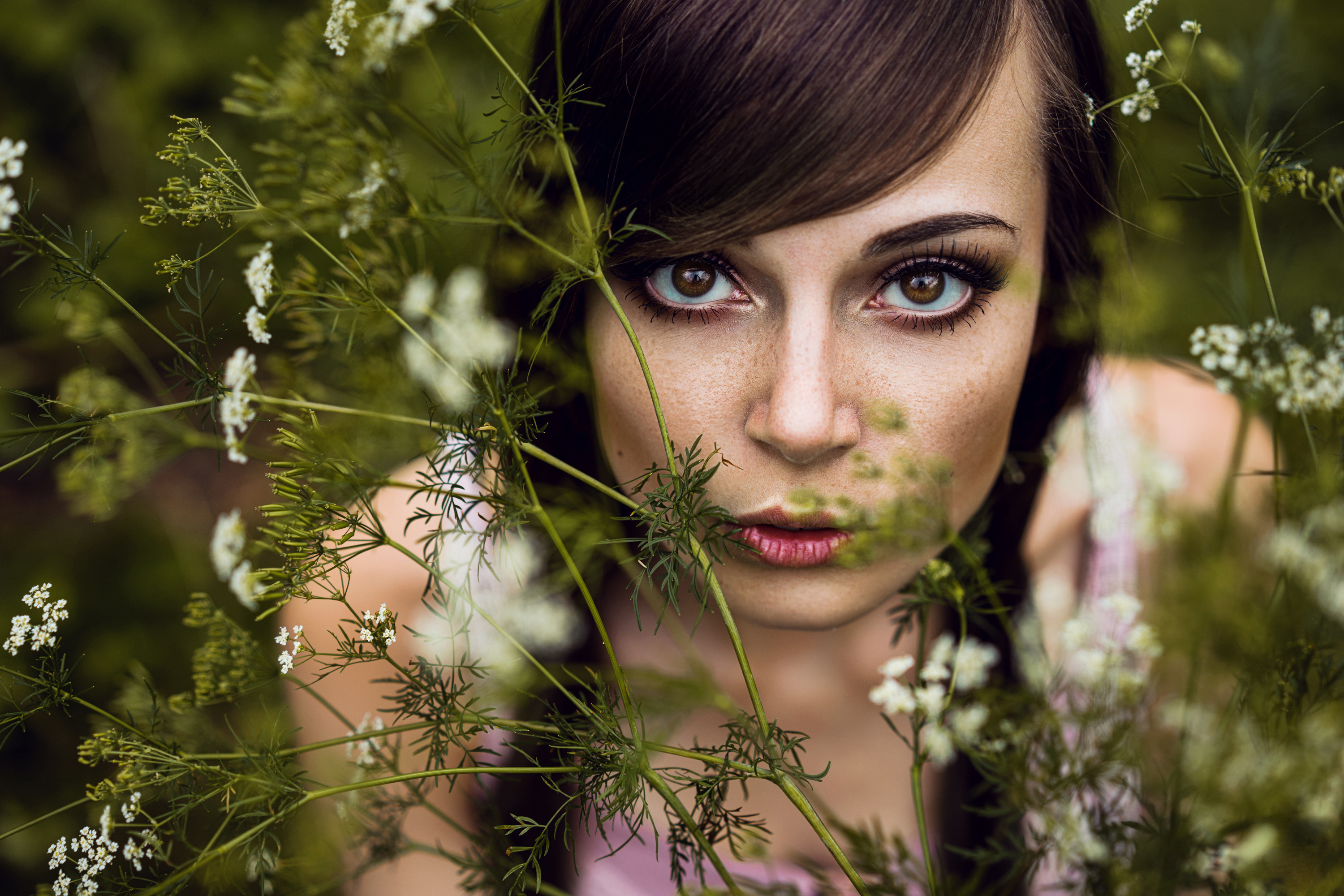 Téléchargez gratuitement l'image Visage, Brune, Des Taches De Rousseur, Yeux Marrons, Femmes, Top Model sur le bureau de votre PC