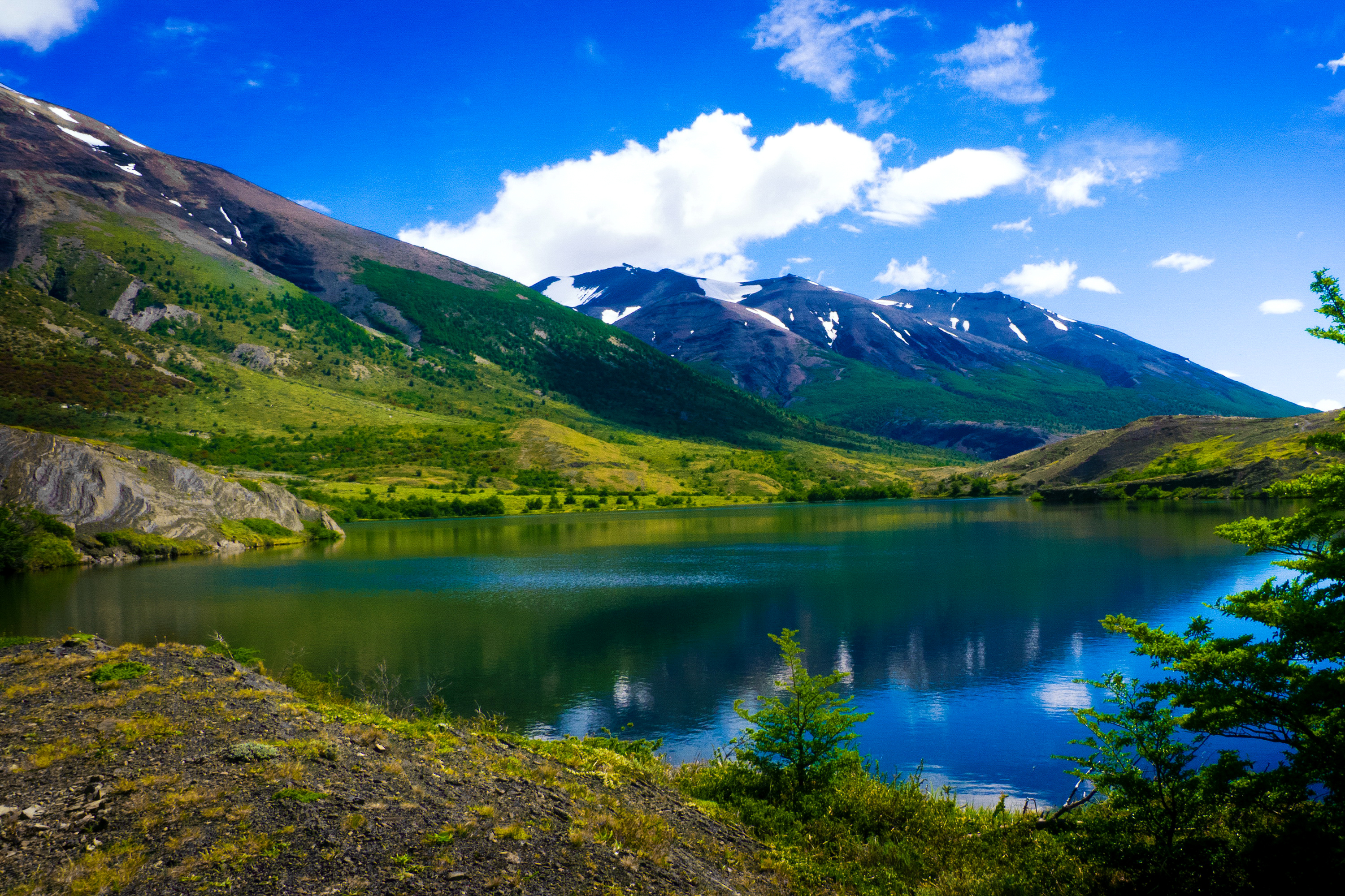 PCデスクトップに自然, 湖, 山, 反射, 地球画像を無料でダウンロード
