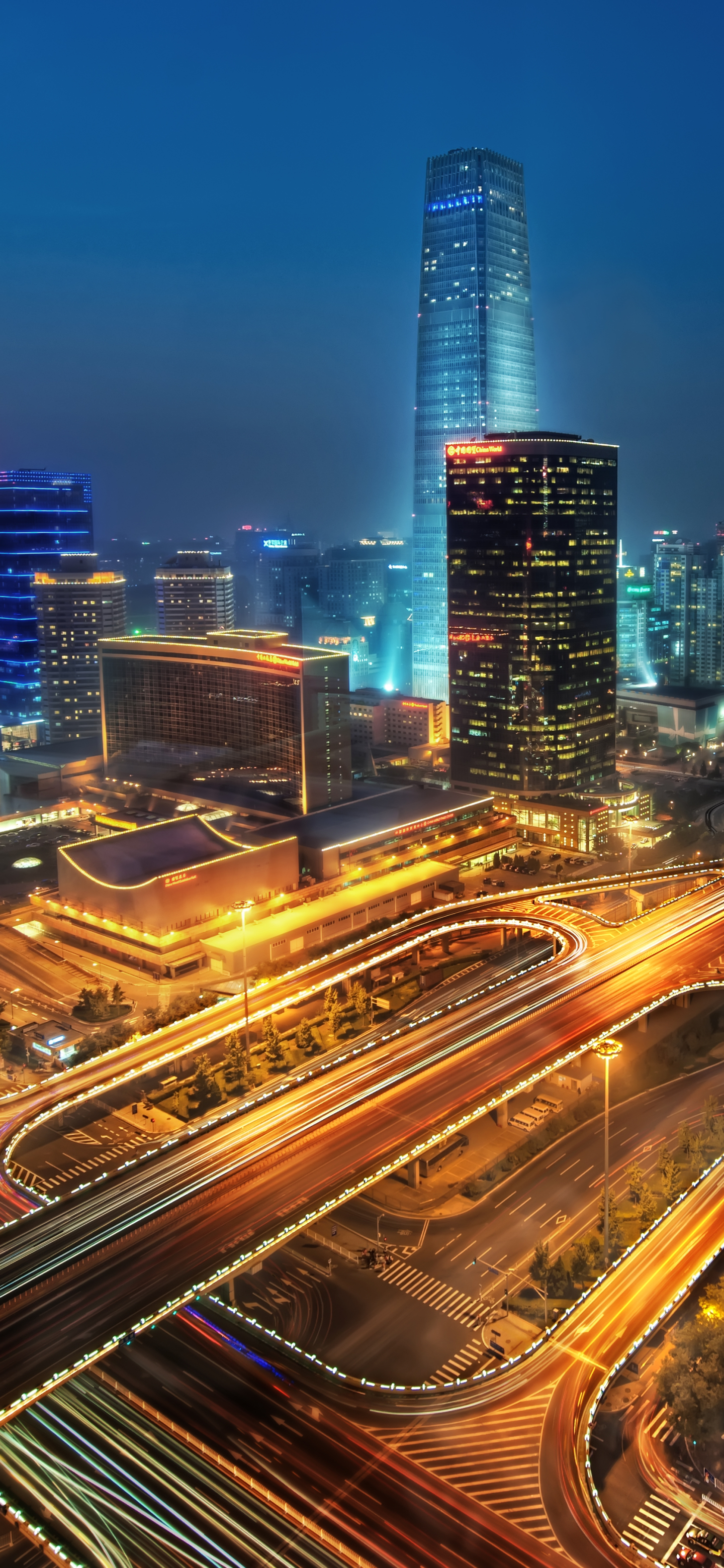 無料モバイル壁紙都市, 街, 超高層ビル, 建物, 中国, 夜, 北京, マンメイドをダウンロードします。