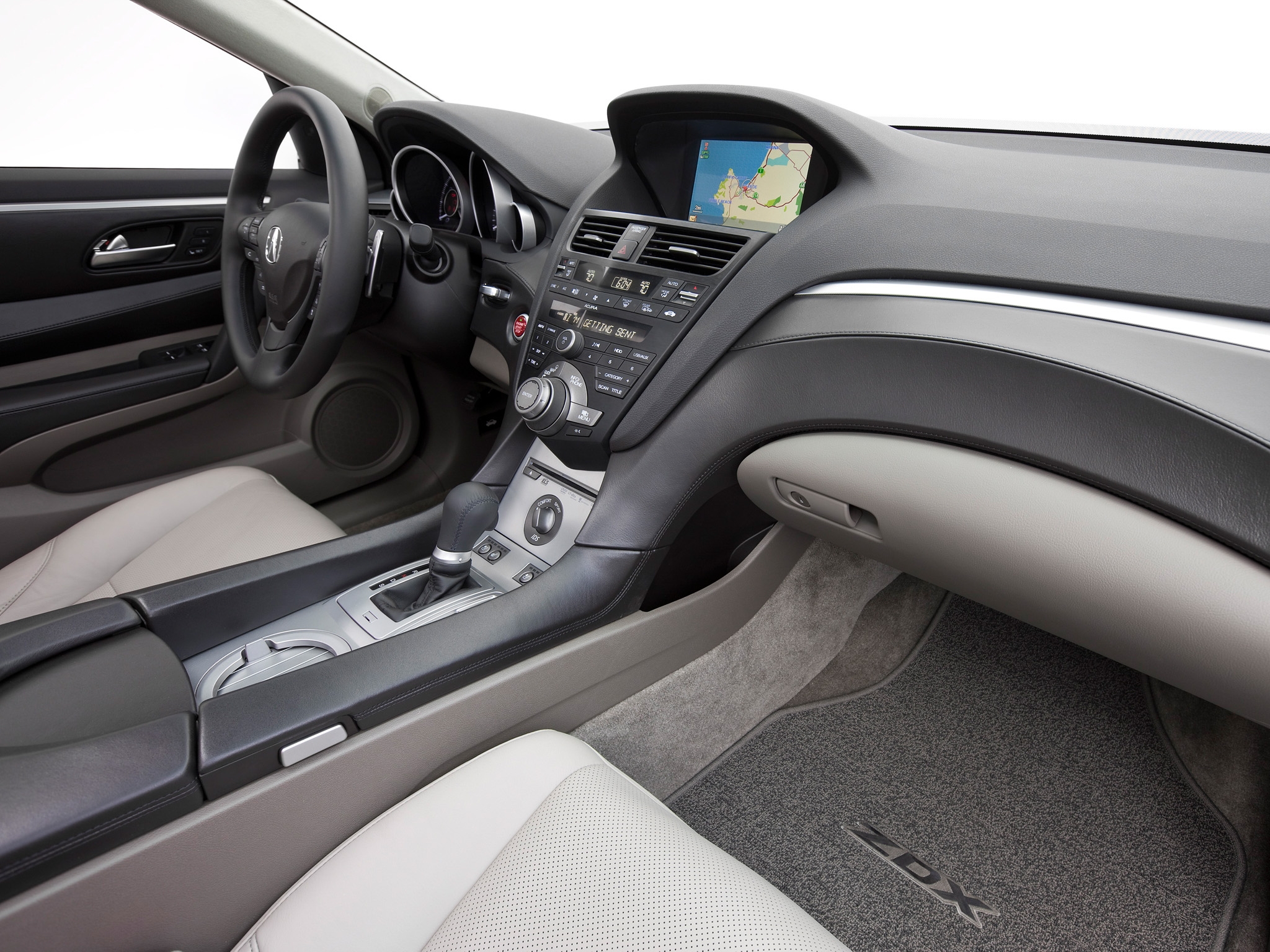 steering wheel, interior, acura, cars, rudder, salon, speedometer, zdx, 2009