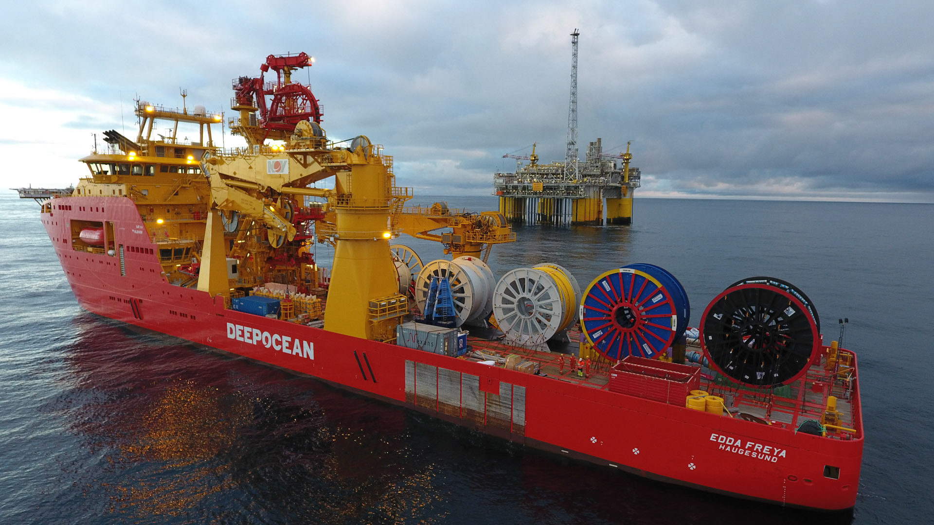 vehicles, offshore support vessel, deepocean edda freya, ship