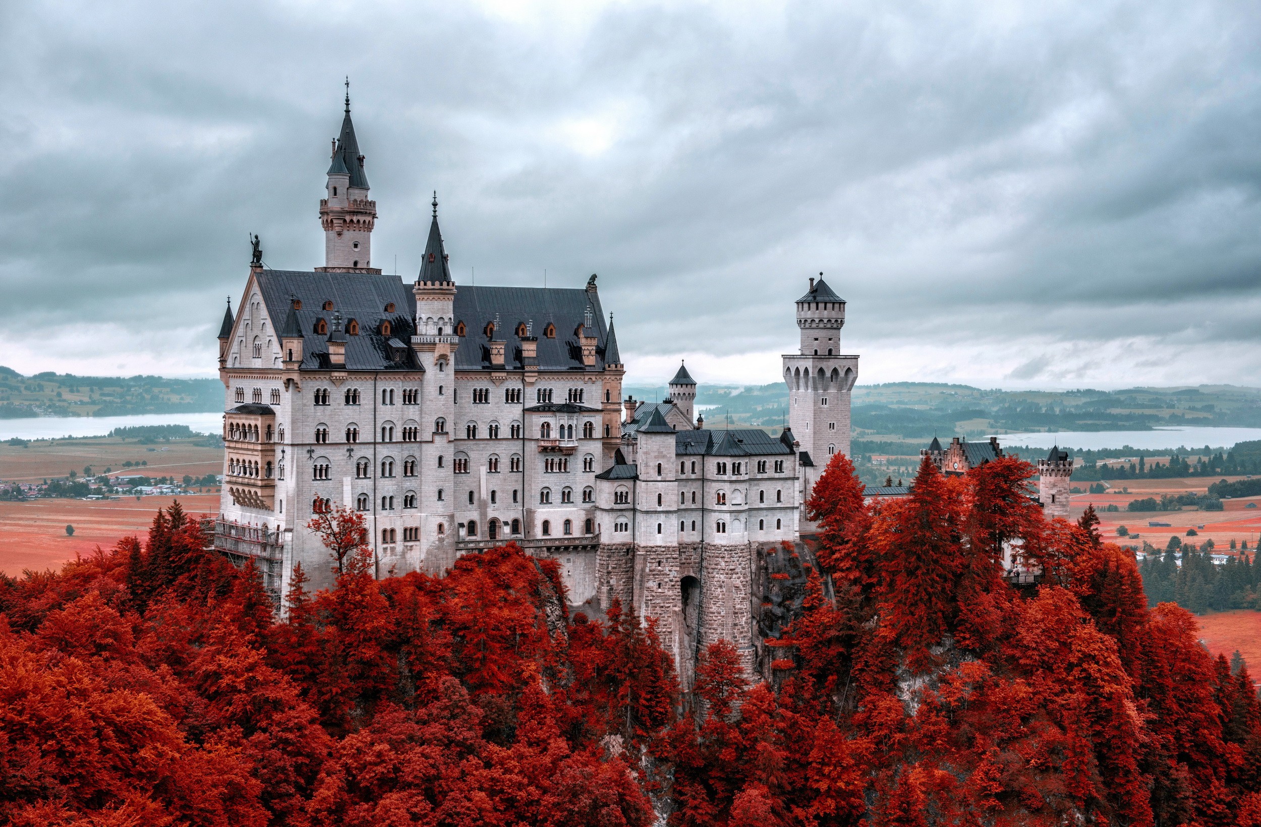 341693 завантажити шпалери створено людиною, замок нойшванштайн, баварія, німеччина, замки - заставки і картинки безкоштовно