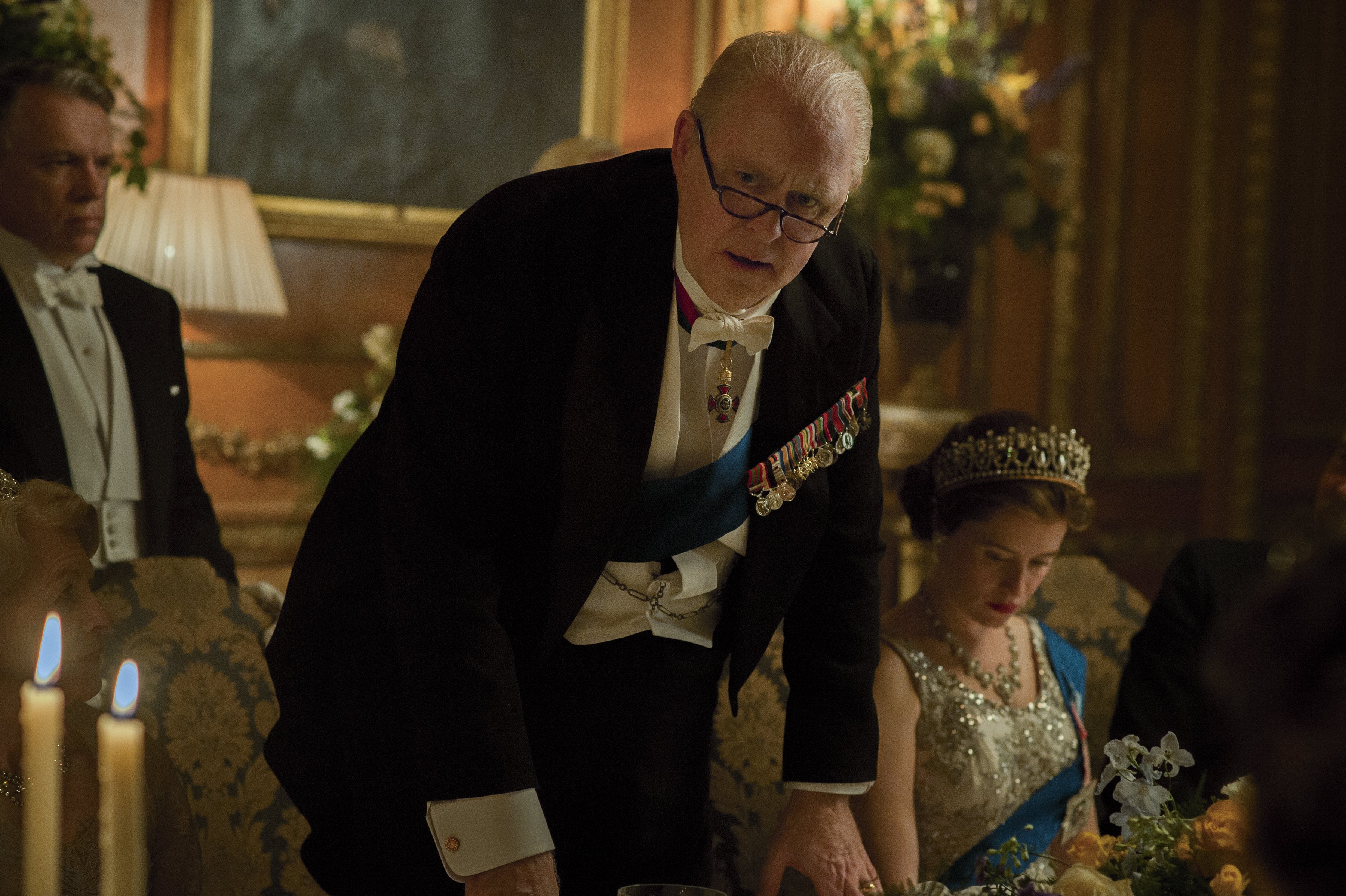 tv show, the crown, claire foy, john lithgow, queen elizabeth ii, winston churchill