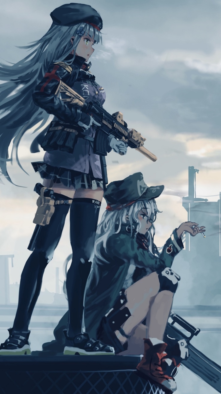 Handy-Wallpaper Computerspiele, Girls' Frontline, Hk416 (Mädchen Frontlinie), G11 (Mädchen Frontlinie) kostenlos herunterladen.