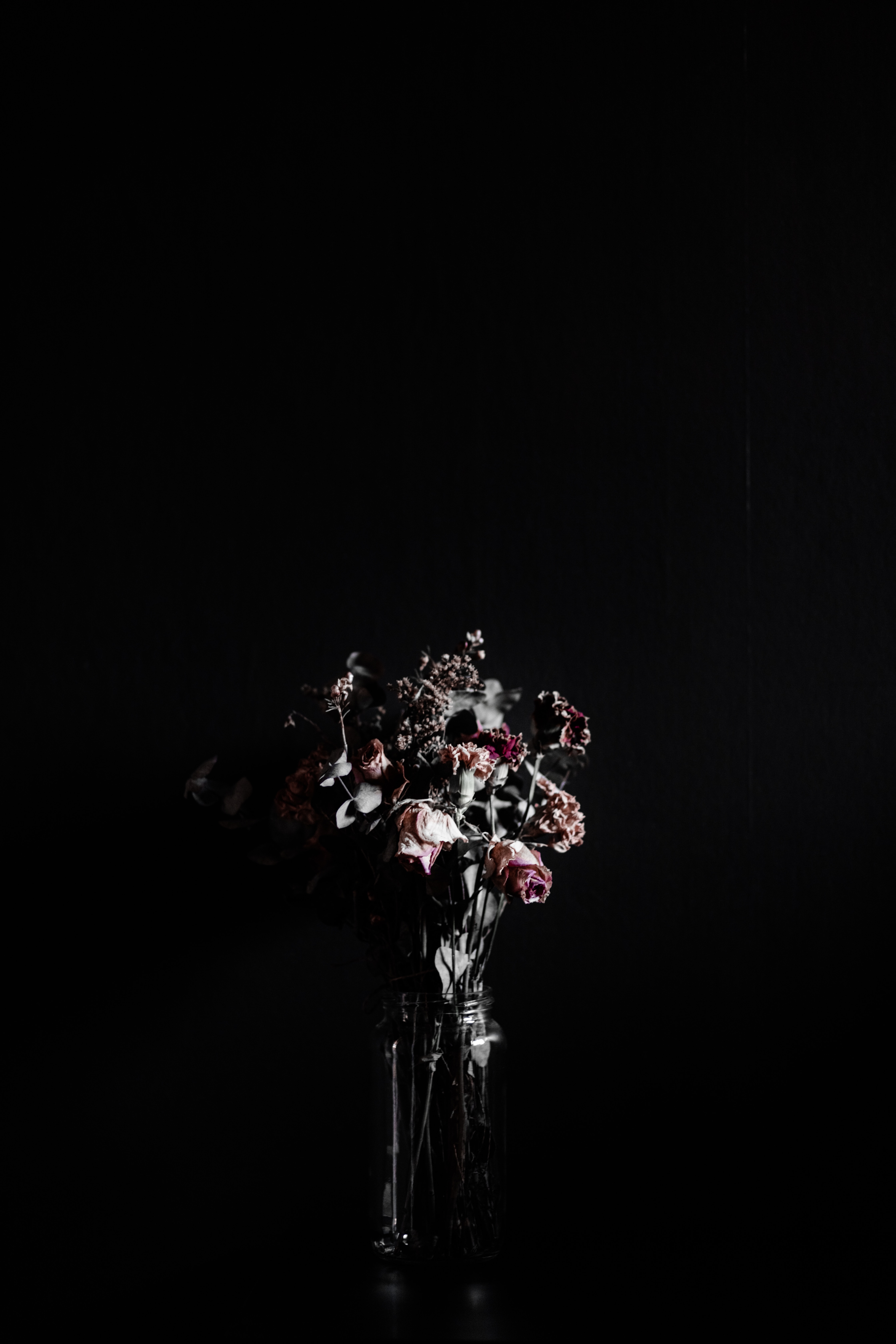 Download mobile wallpaper Flowers, Bouquet, Dark for free.