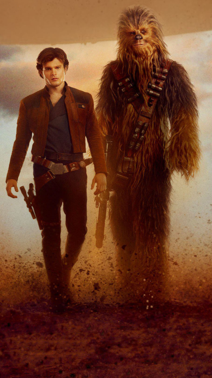 Download mobile wallpaper Star Wars, Movie, Chewbacca, Han Solo, Alden Ehrenreich, Solo: A Star Wars Story for free.