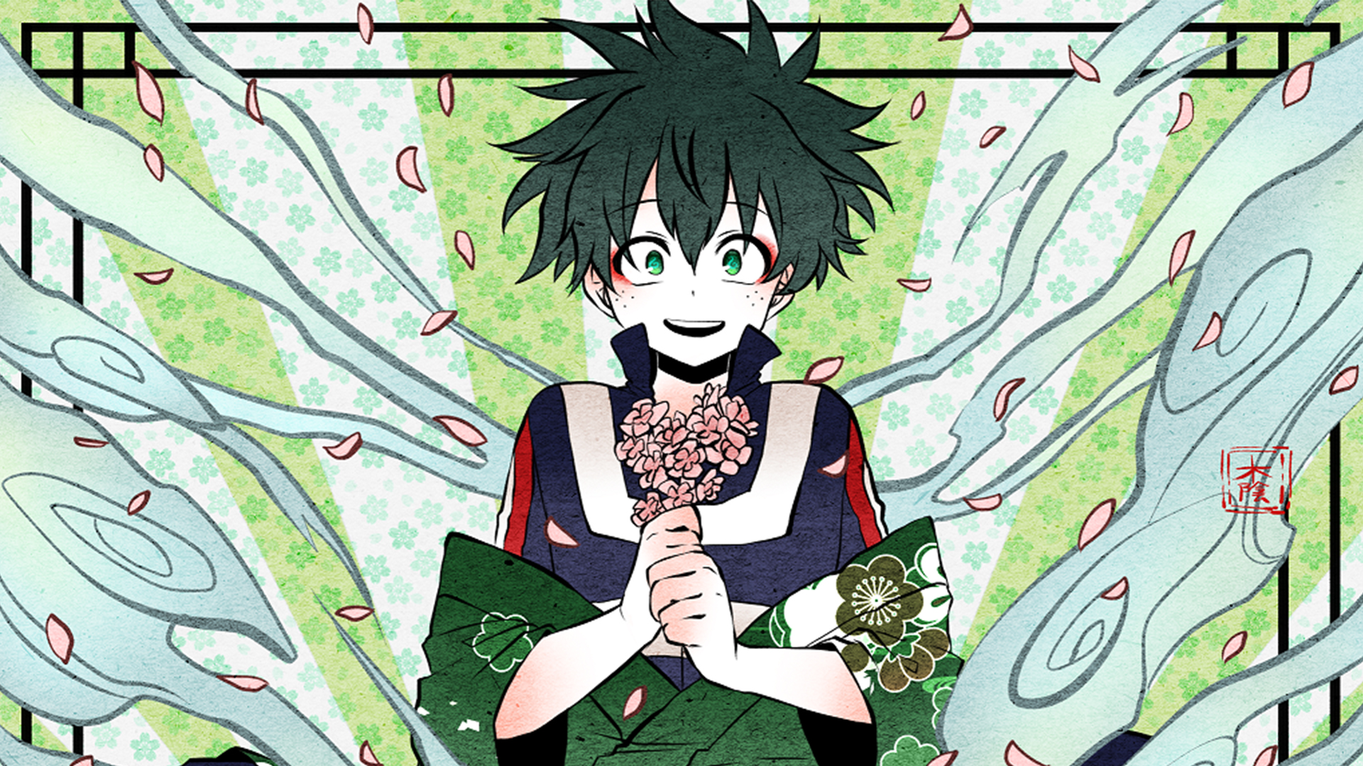 Handy-Wallpaper Animes, Izuku Midoriya, Boku No Hero Academia kostenlos herunterladen.