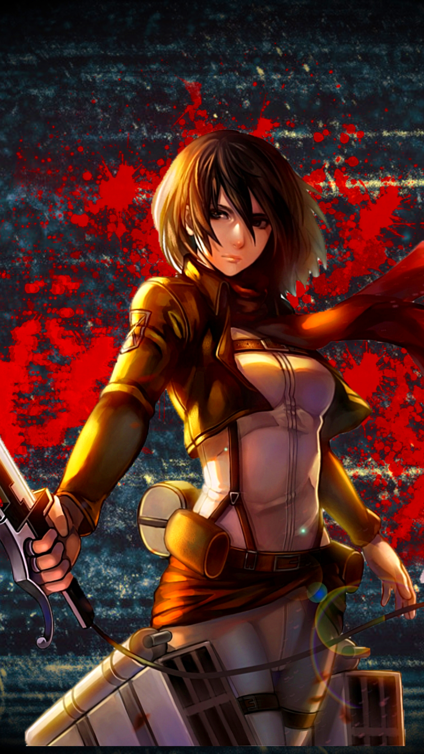 Laden Sie das Animes, Mikasa Ackermann, Shingeki Kein Kyojin, Attack On Titan-Bild kostenlos auf Ihren PC-Desktop herunter
