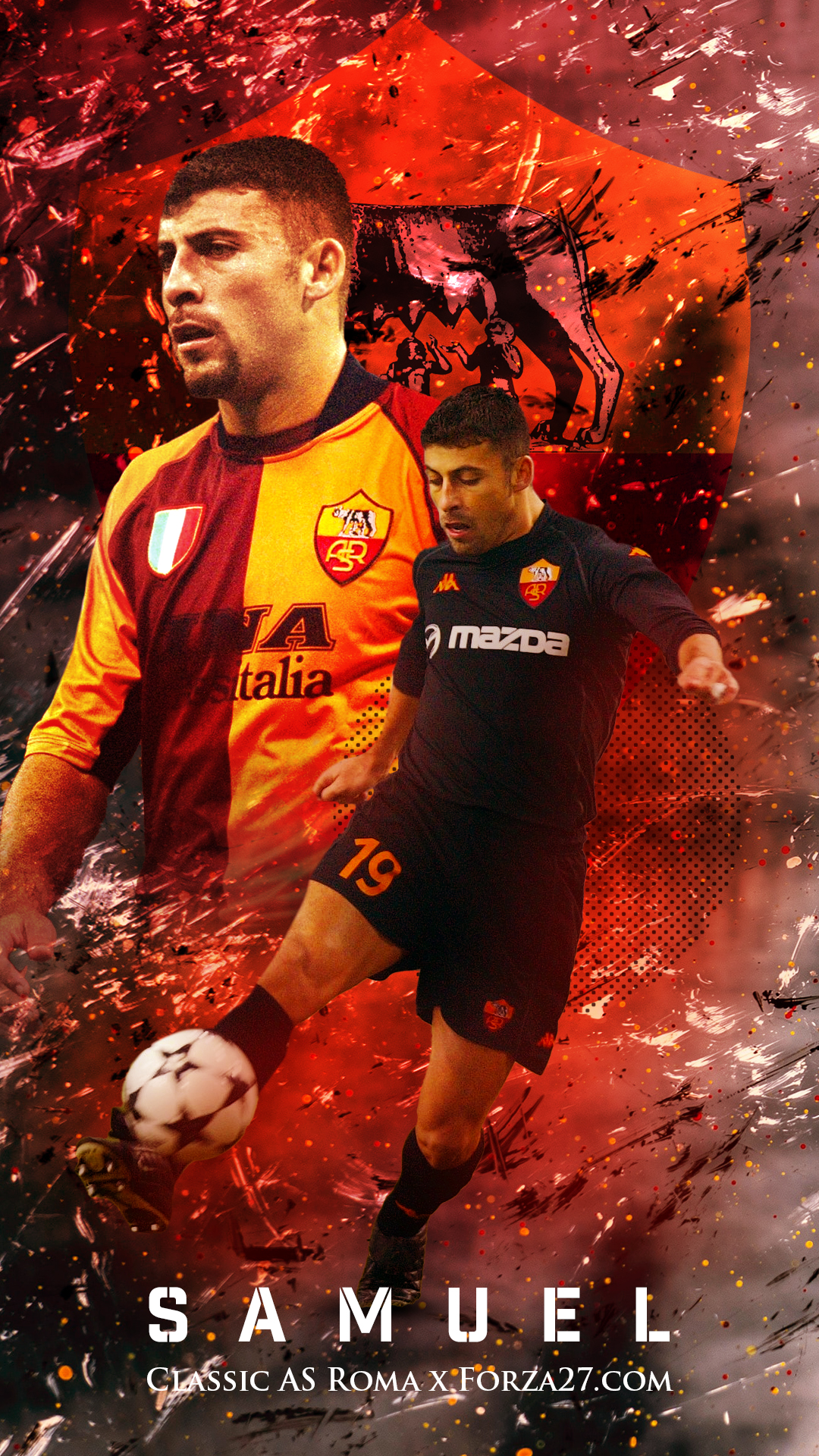 Download mobile wallpaper Sports, Soccer, A S Roma, Walter Samuel for free.