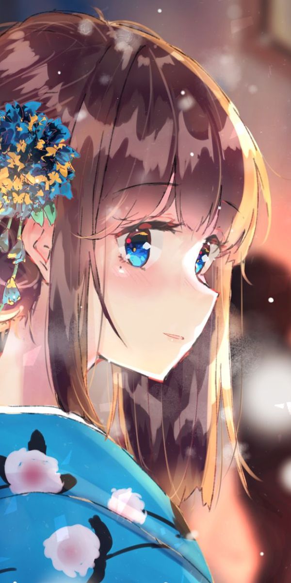 Papel de parede para celular: Anime, Garota, Olhos Azuis, Cabelo ...