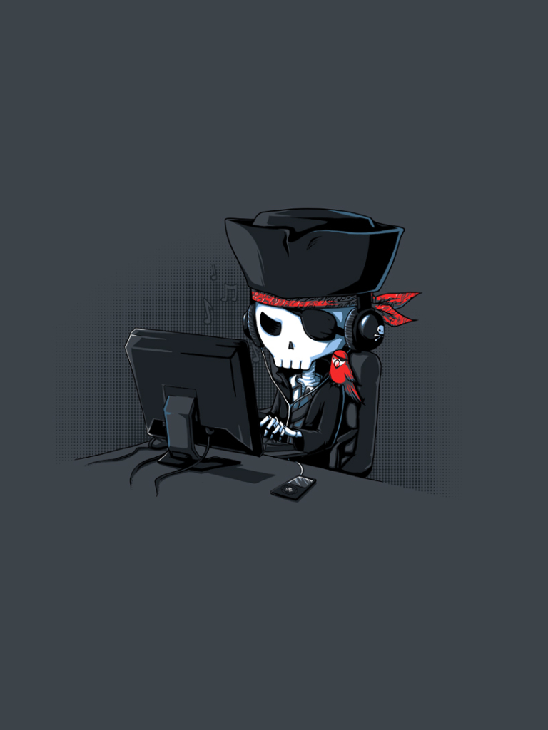 1291352 descargar fondo de pantalla cráneo, humor, ordenador, cráneos, pirata, la bahia pirata: protectores de pantalla e imágenes gratis