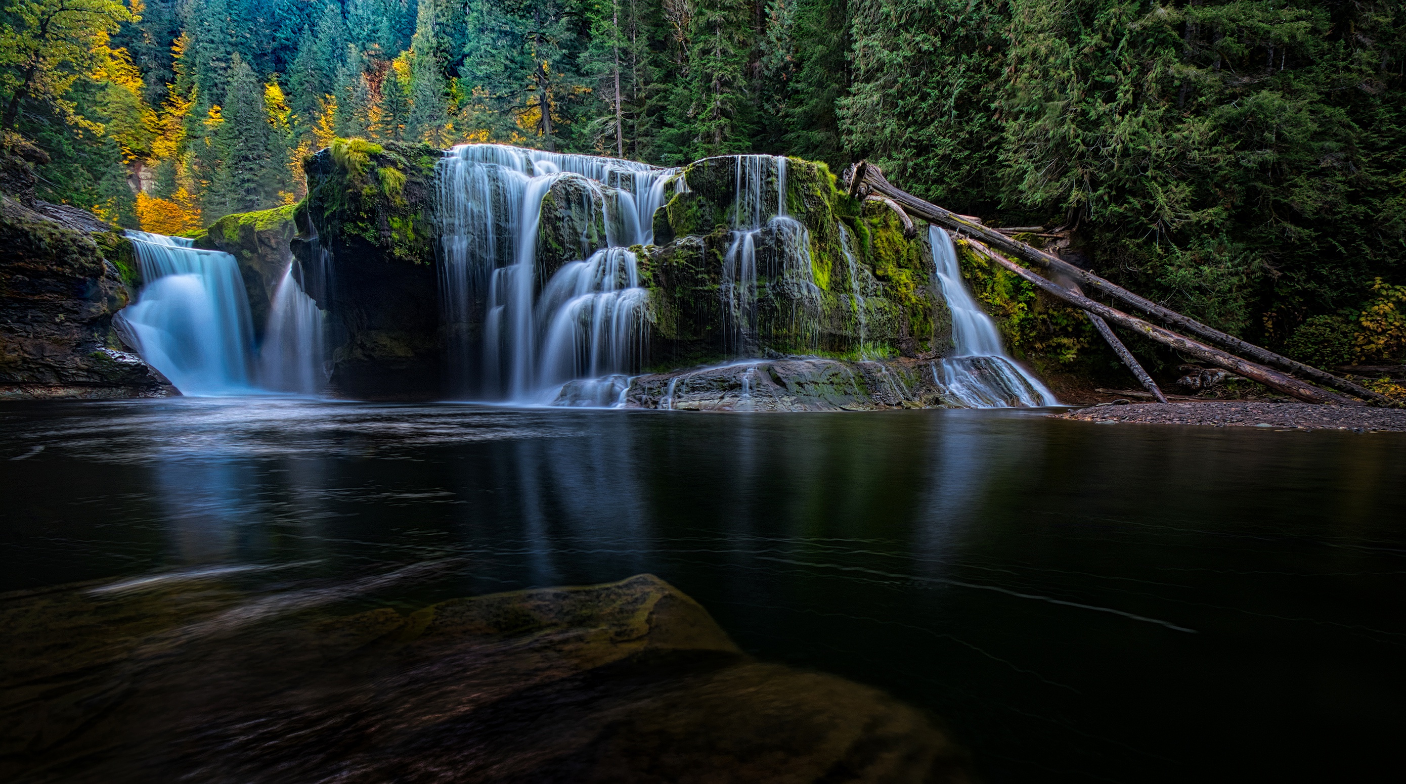 Download mobile wallpaper Nature, Waterfalls, Usa, Lake, Waterfall, Earth for free.