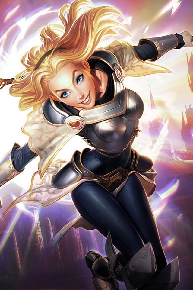 Download mobile wallpaper League Of Legends, Smile, Blonde, Blue Eyes, Video Game, Woman Warrior, Lux (League Of Legends) for free.