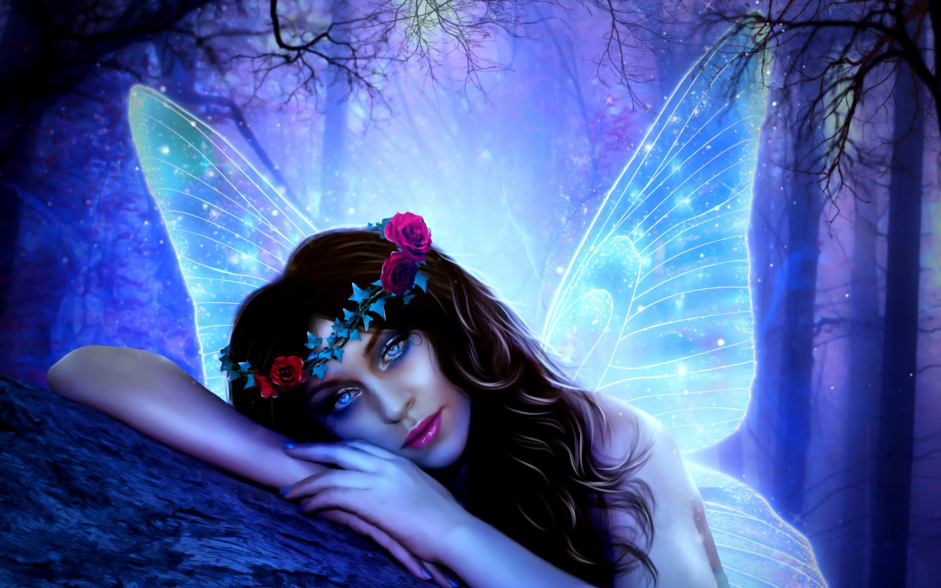 Free download wallpaper Magic, Fantasy, Flower, Forest, Wings, Fairy on your PC desktop