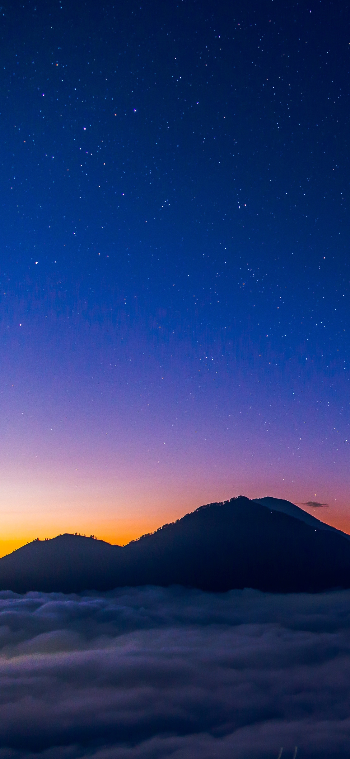 Download mobile wallpaper Nature, Sky, Stars, Night, Mountain, Earth, Cloud for free.