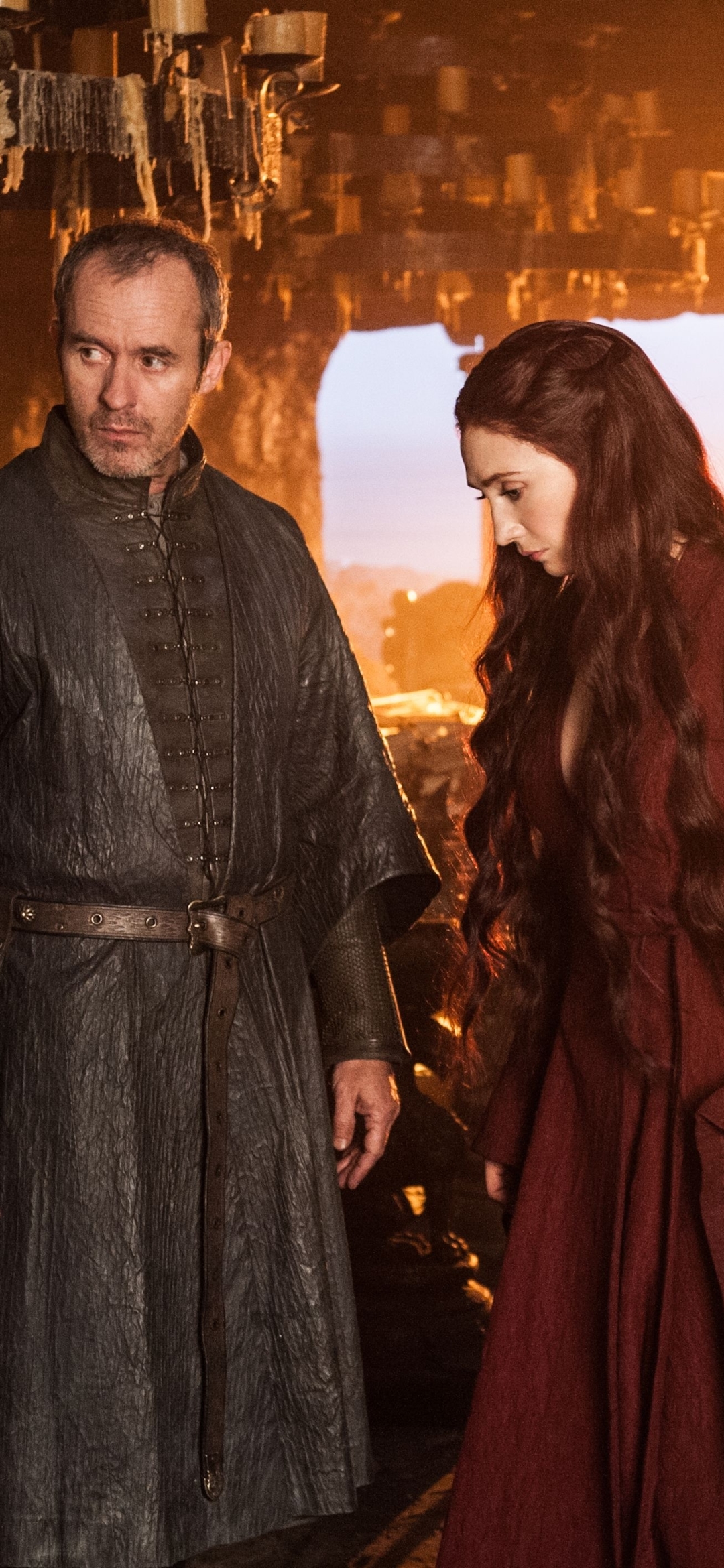 Descarga gratuita de fondo de pantalla para móvil de Juego De Tronos, Series De Televisión, Melisandre (Juego De Tronos), Carice Van Houten, Stannis Baratheon, Esteban Dillane.