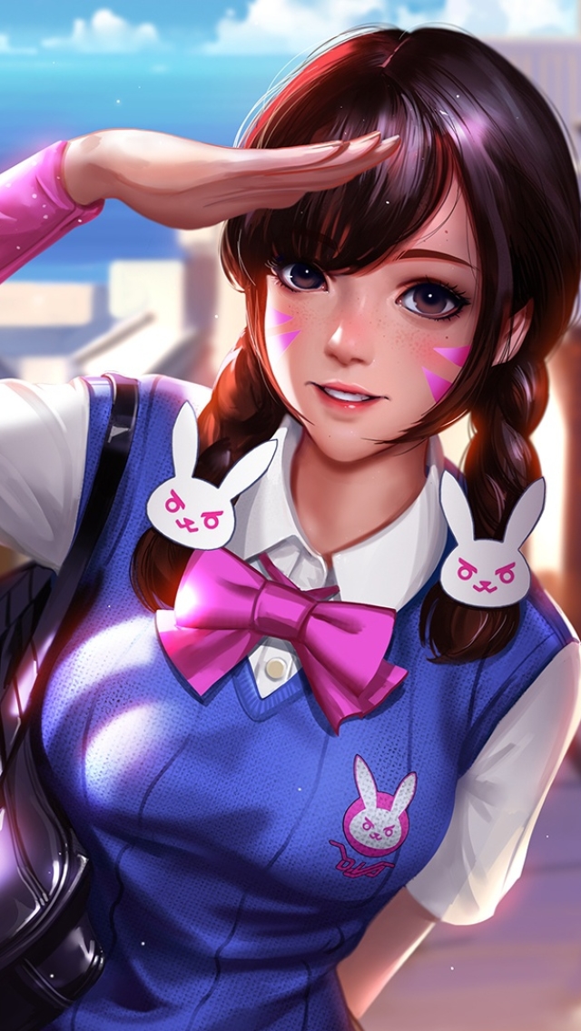 Descarga gratuita de fondo de pantalla para móvil de Overwatch, Videojuego, D Va (Supervisión).