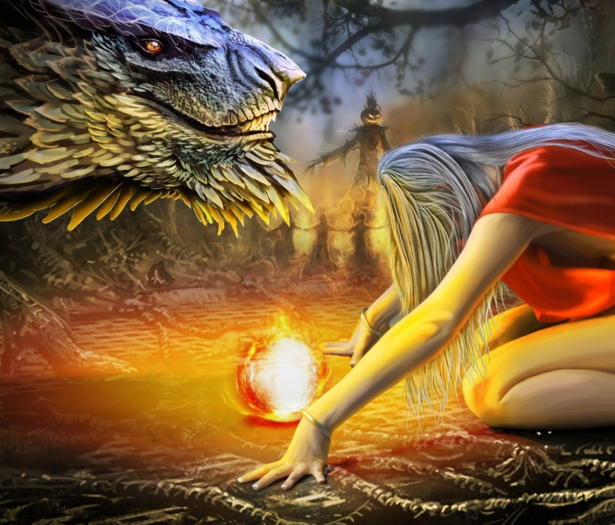 Download mobile wallpaper Fantasy, Dragon, Women for free.