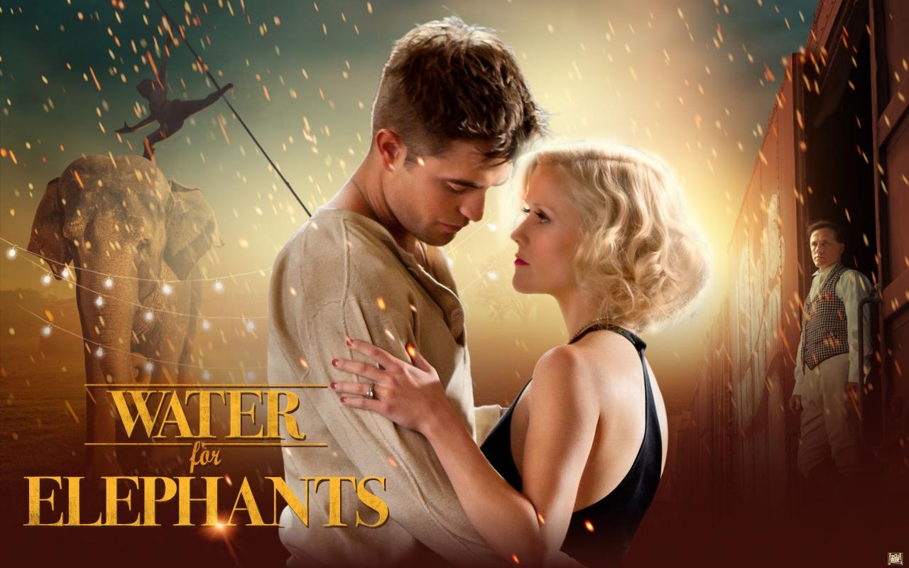 Download mobile wallpaper Robert Pattinson, Movie, Reese Witherspoon, Water For Elephants for free.
