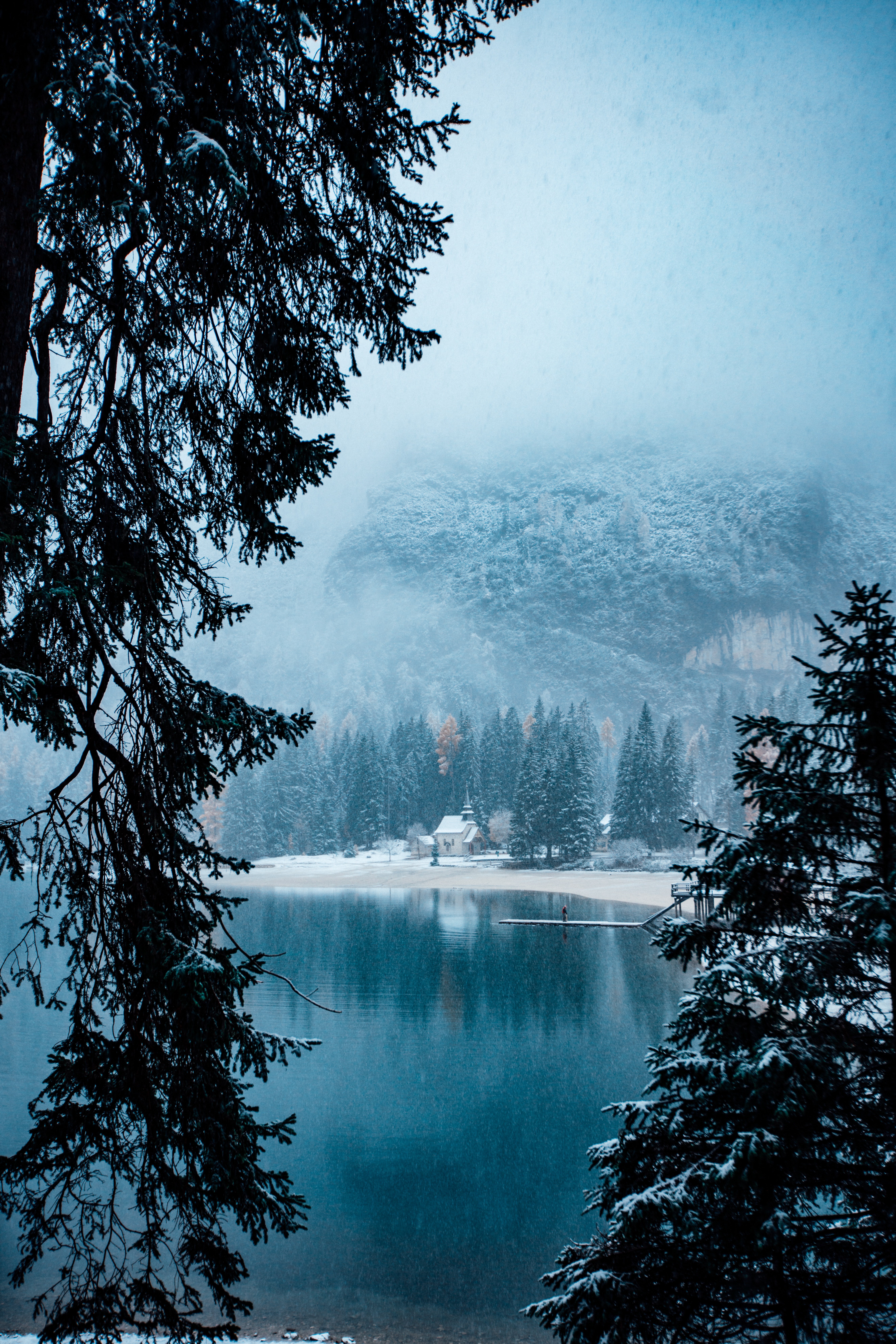 Baixe gratuitamente a imagem Natureza, Lago, Costa, Banco, Tempestade De Neve, Nevasca, Paisagem, Inverno na área de trabalho do seu PC