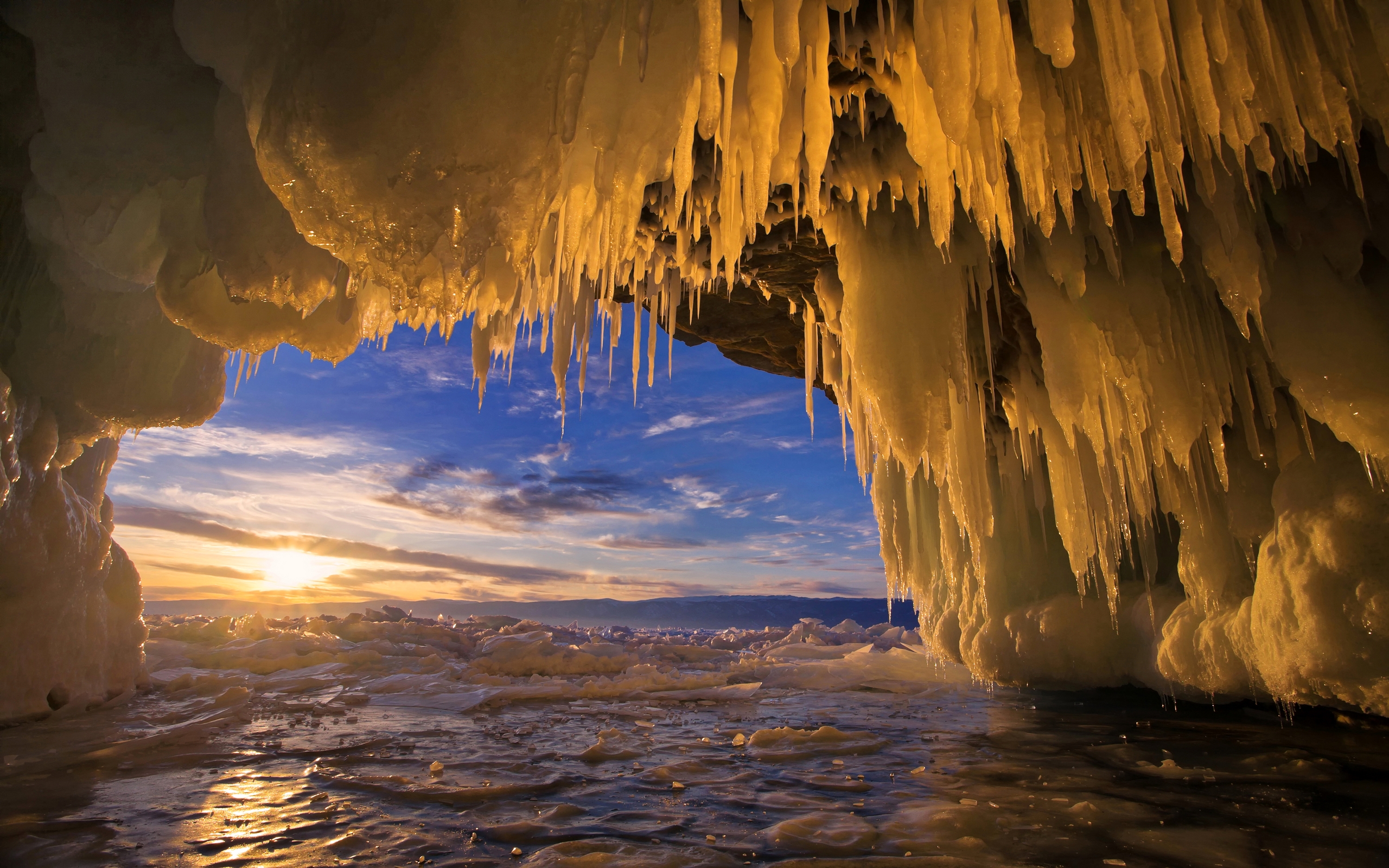 Free download wallpaper Winter, Ice, Earth, Cave on your PC desktop