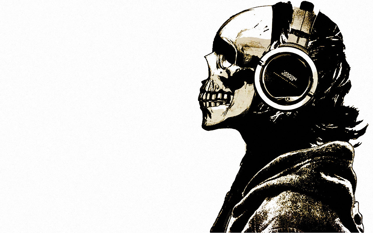 Download mobile wallpaper Music, Headphones, Death for free.