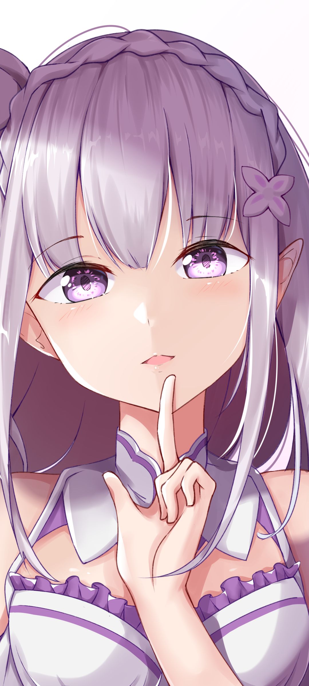 Descarga gratuita de fondo de pantalla para móvil de Animado, Pelo Blanco, Ojos Rosados, Emilia (Re:zero), Re:zero Comenzando La Vida En Otro Mundo.