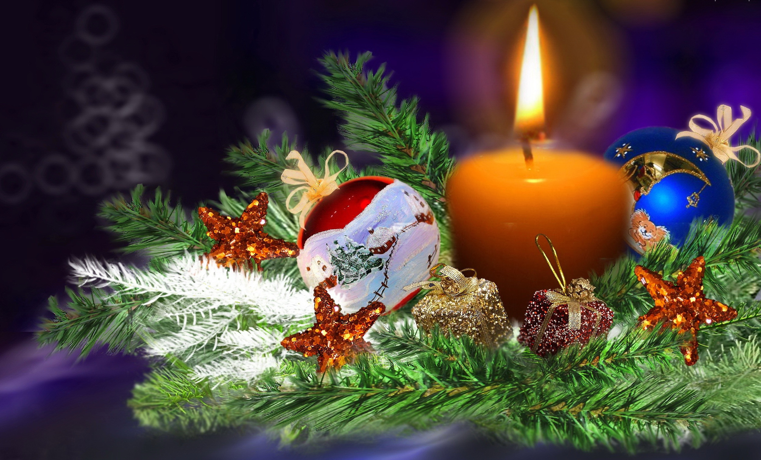 562503 завантажити шпалери свято, різдво, свічка, різдвяні прикраси - заставки і картинки безкоштовно