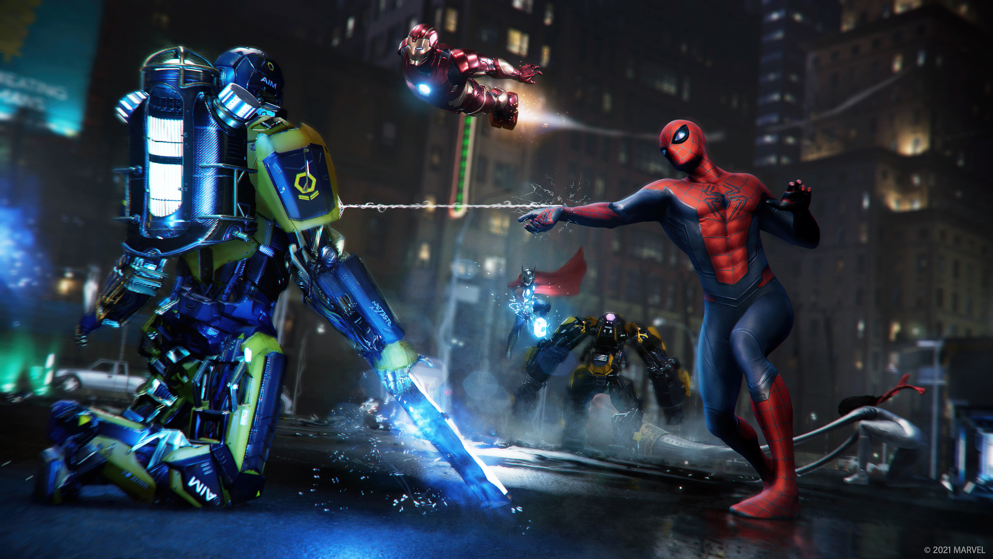 Download mobile wallpaper Spider Man, Iron Man, Video Game, The Avengers, Marvel's Avengers for free.