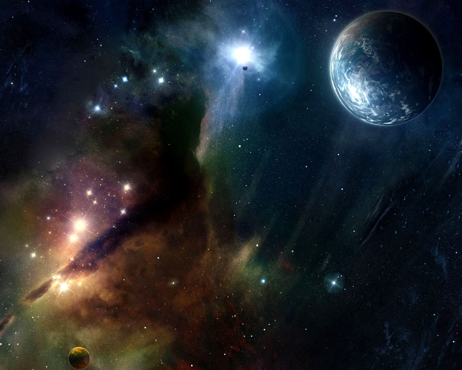 Download mobile wallpaper Stars, Nebula, Space, Planet, Sci Fi for free.