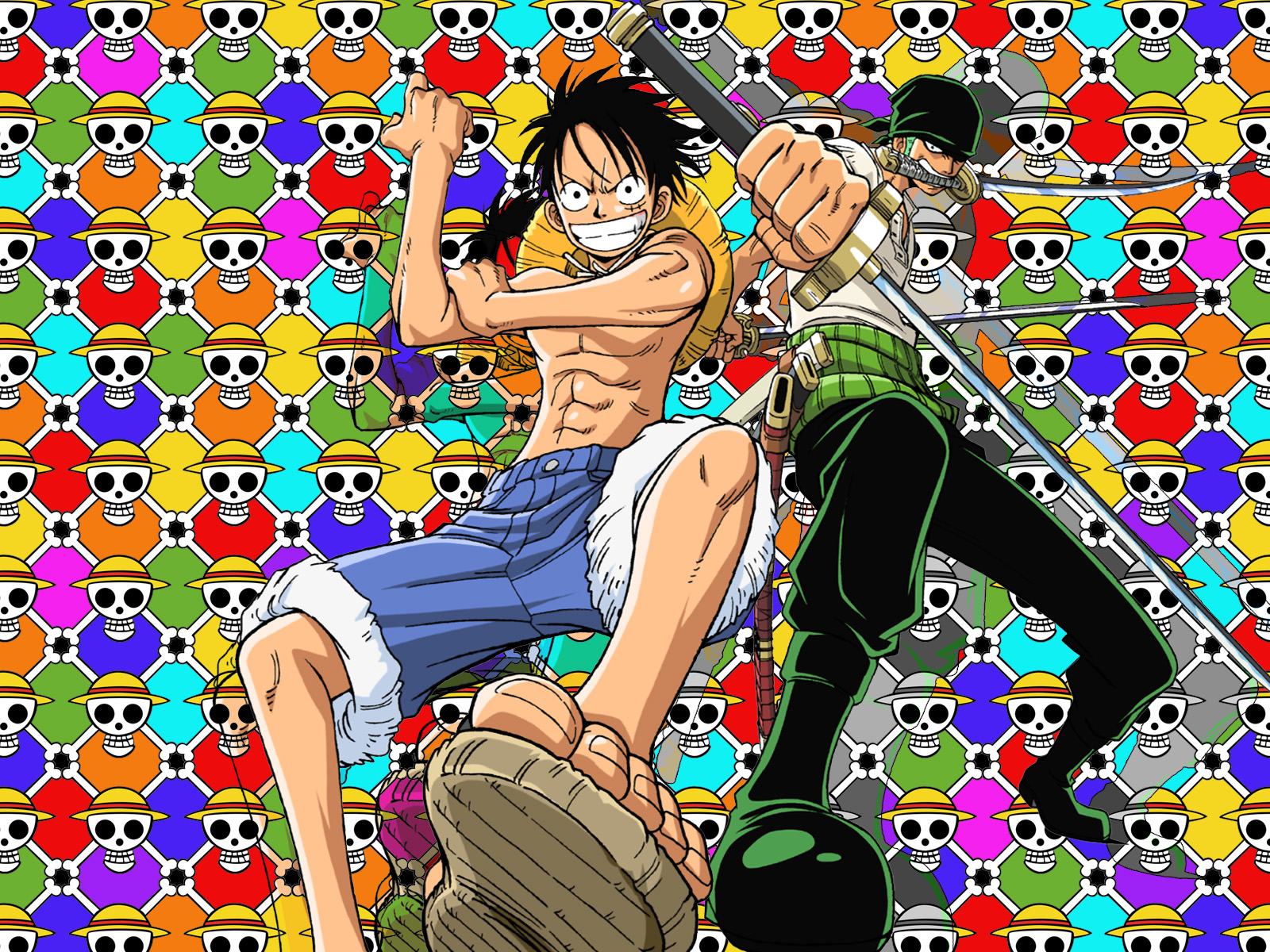 Free download wallpaper Anime, One Piece, Roronoa Zoro, Monkey D Luffy on your PC desktop