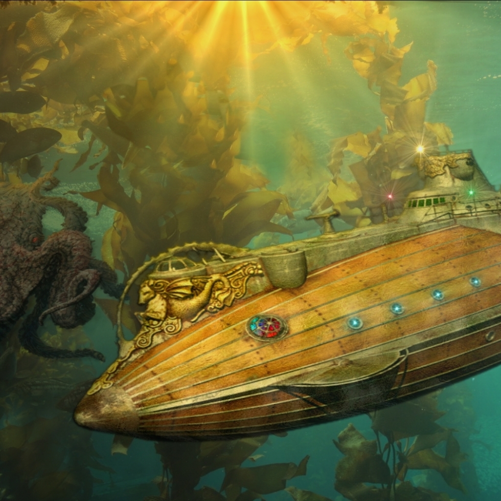 Скачать картинку Стимпанк, Научная Фантастика, Подводная Лодка в телефон бесплатно.