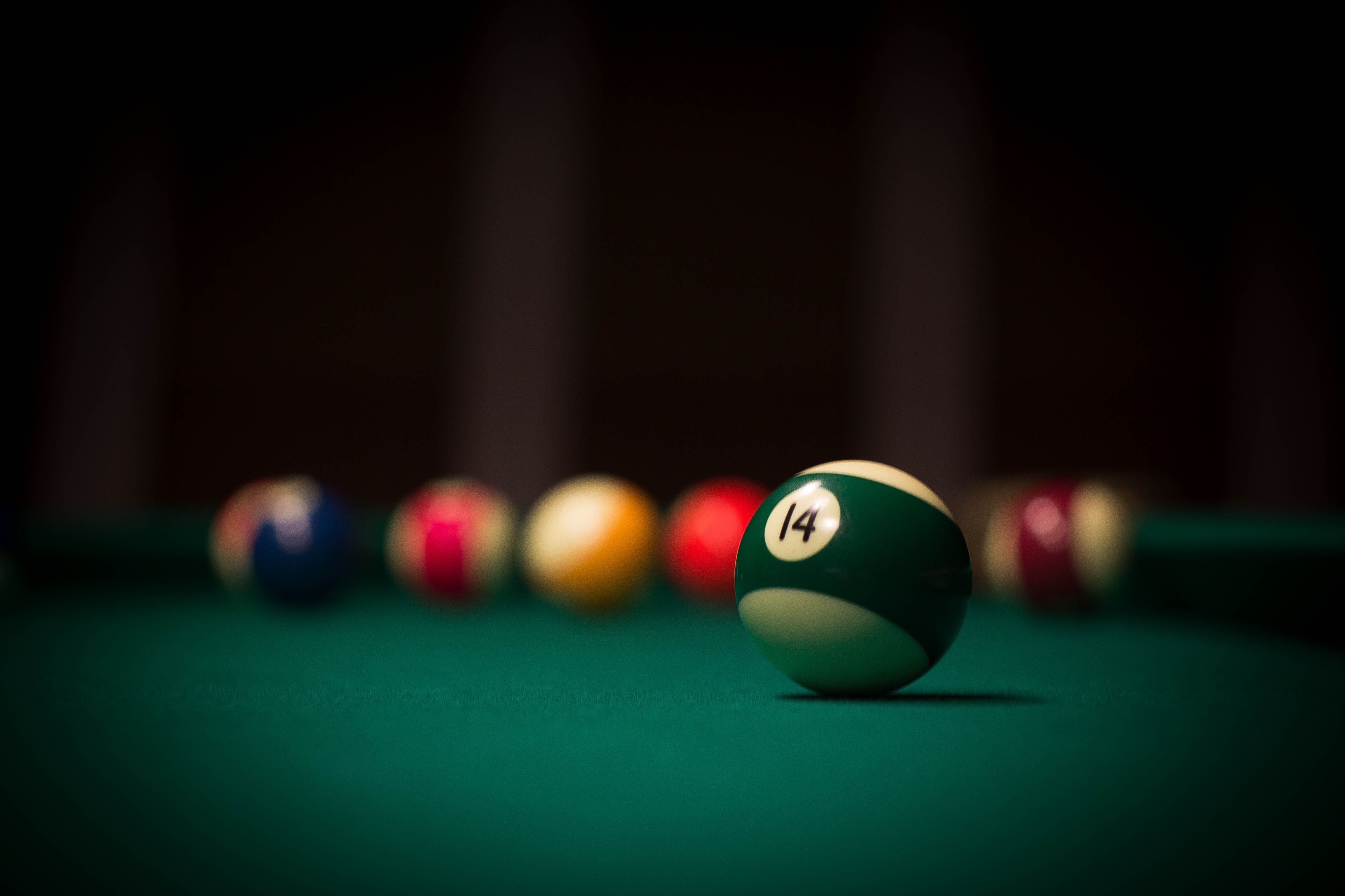 Download mobile wallpaper Blur, Ball, Game, Pool for free.