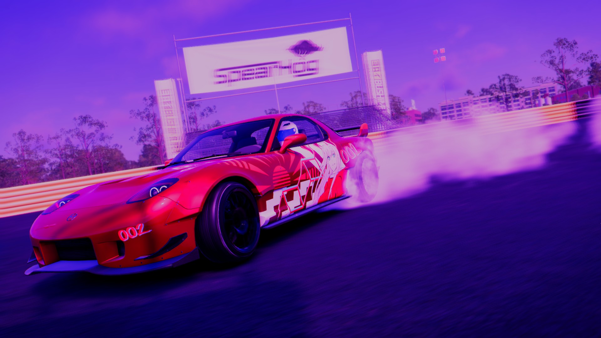video game, the crew 2, darling in the franxx, drifting, mazda rx 7