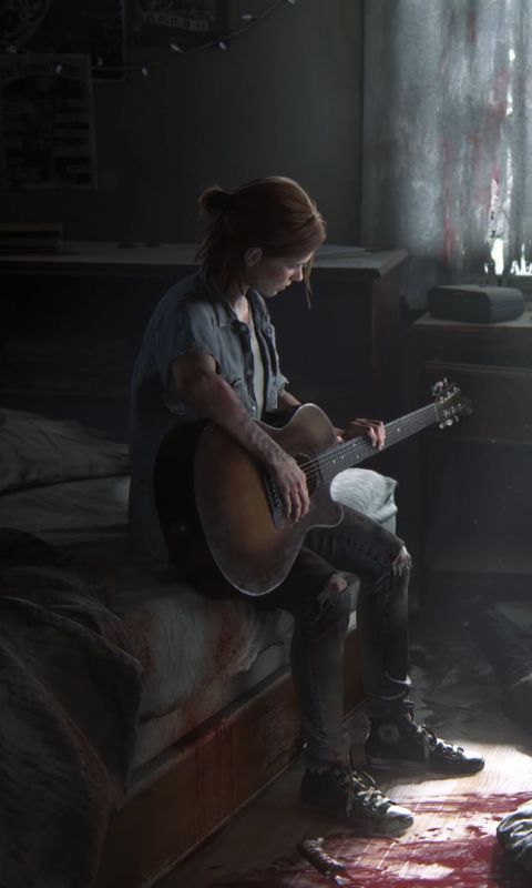 Handy-Wallpaper Gitarre, Computerspiele, Ellie (Der Letzte Von Uns), The Last Of Us: Part Ii kostenlos herunterladen.