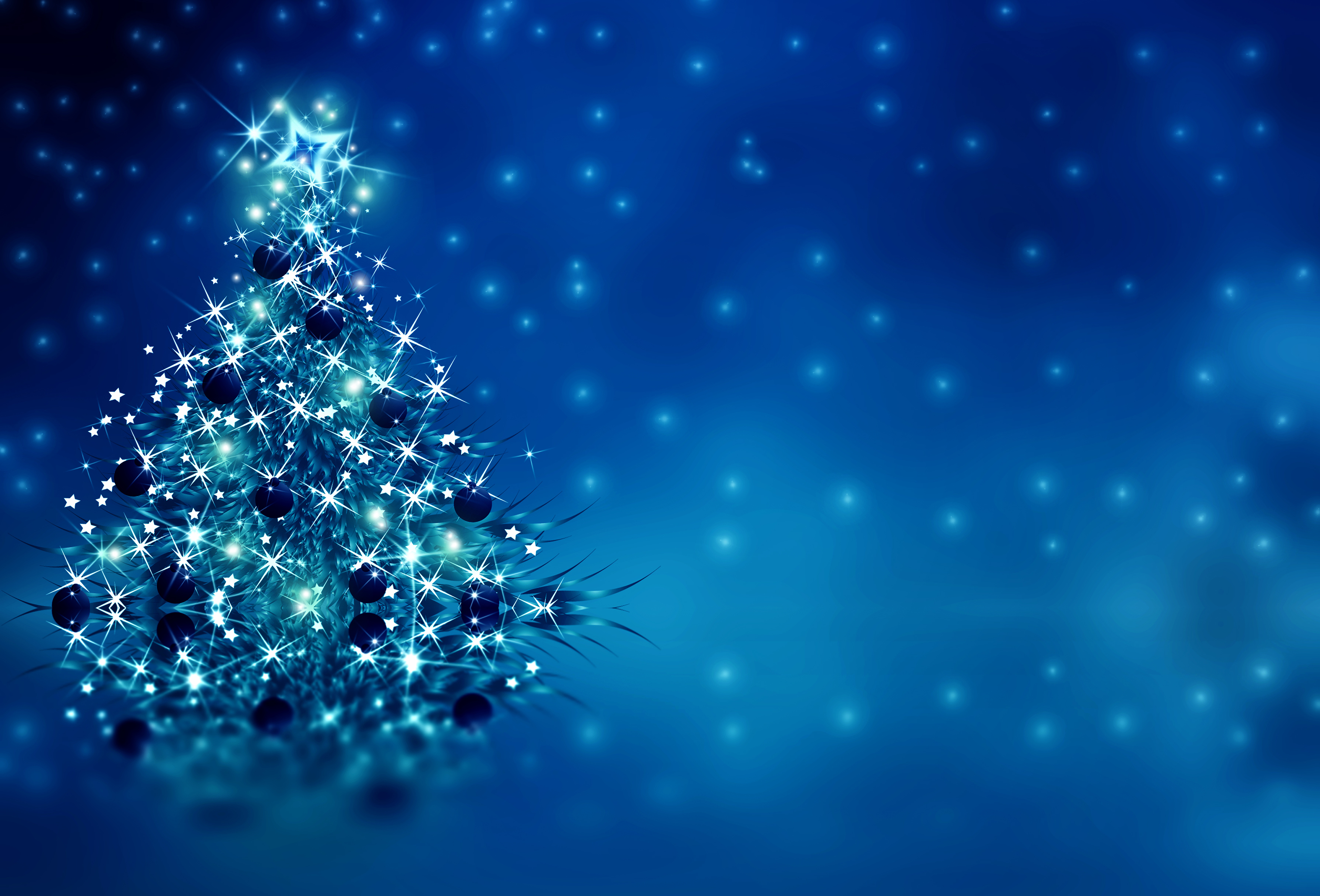 774755 Hintergrundbild herunterladen weihnachtsbaum, weihnachten, feiertage, blau, funkelt - Bildschirmschoner und Bilder kostenlos