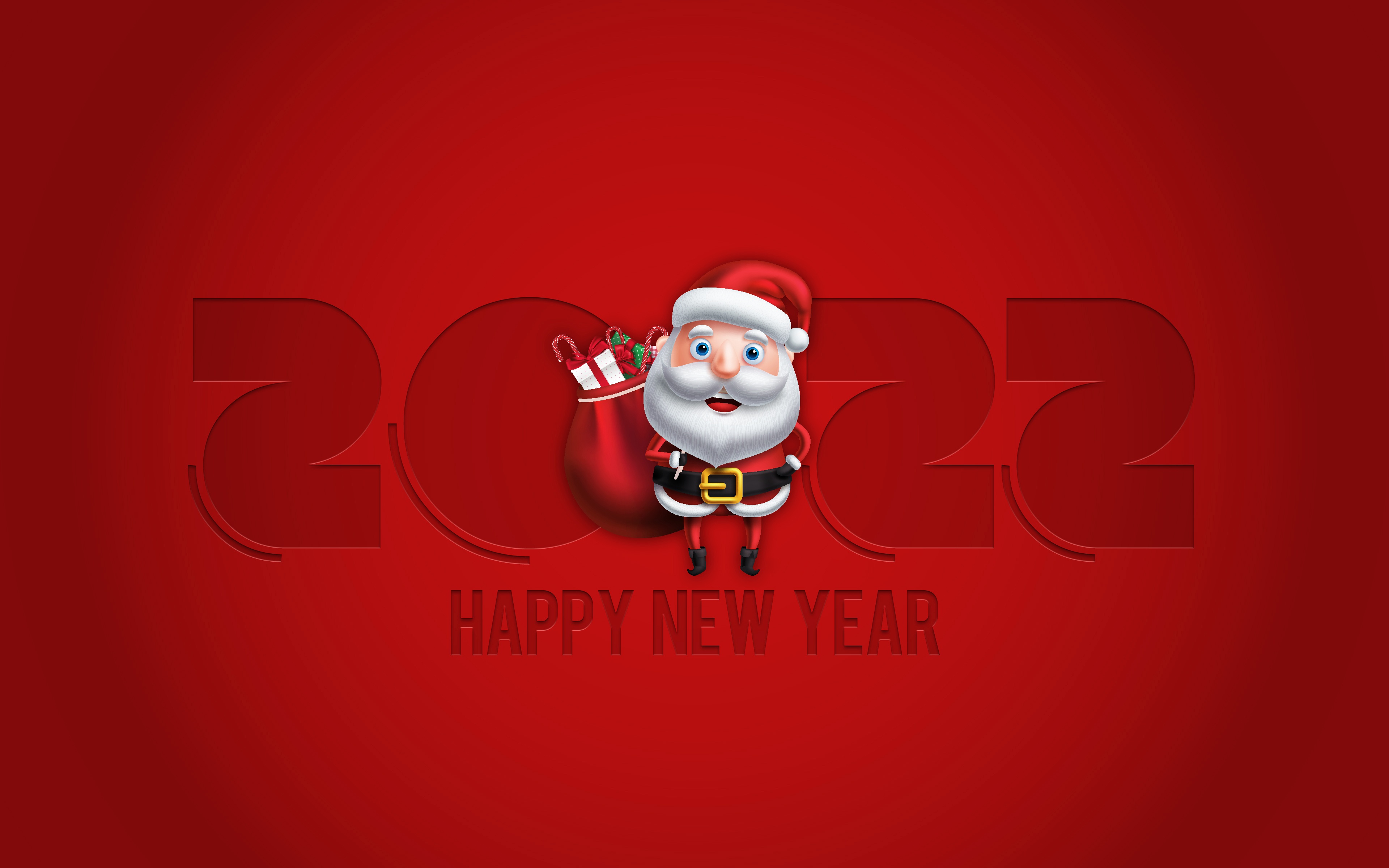 Download mobile wallpaper Holiday, Santa, Happy New Year, New Year 2022 for free.