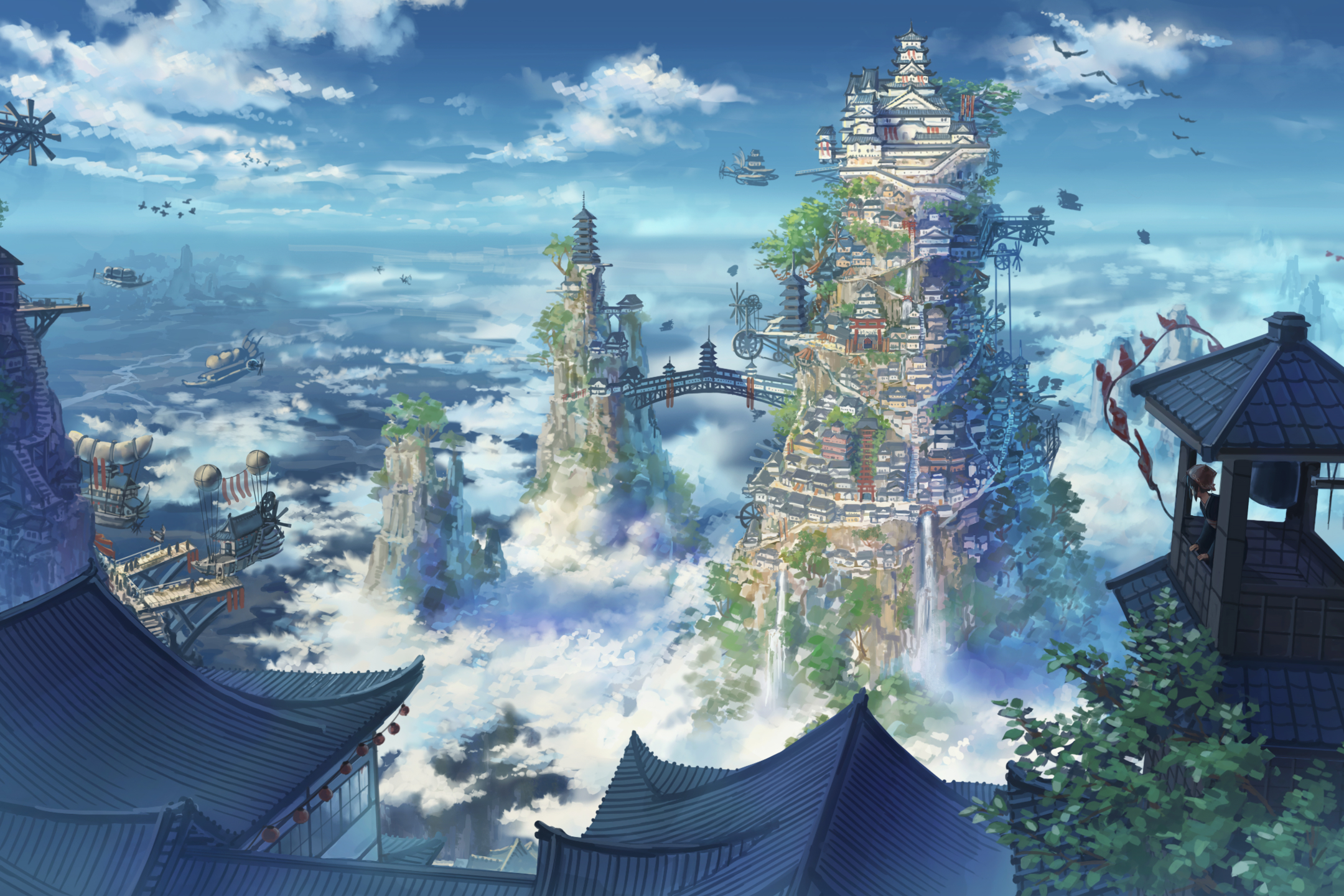 Free download wallpaper Anime, City on your PC desktop