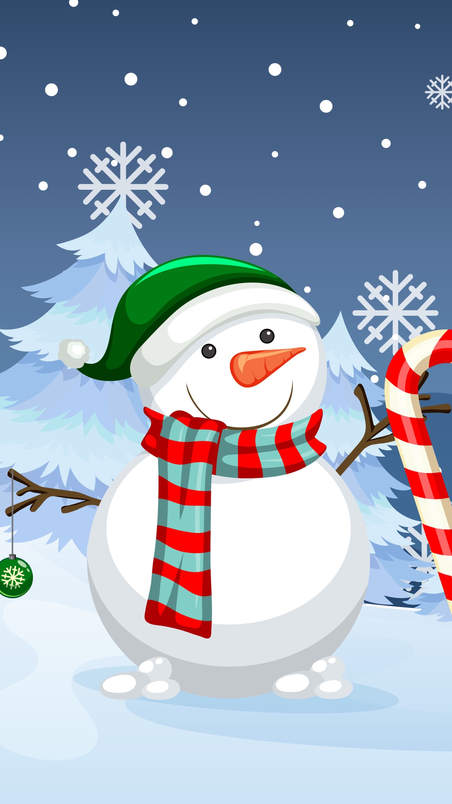 Descarga gratuita de fondo de pantalla para móvil de Navidad, Muñeco De Nieve, Día Festivo.