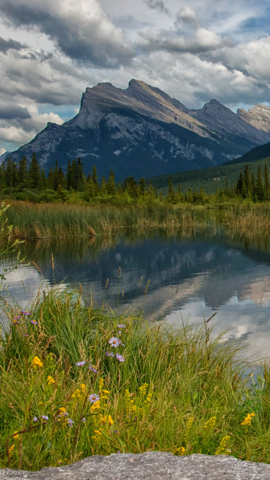 Descarga gratuita de fondo de pantalla para móvil de Paisaje, Naturaleza, Montaña, Lago, Nube, Tierra/naturaleza, Reflejo.