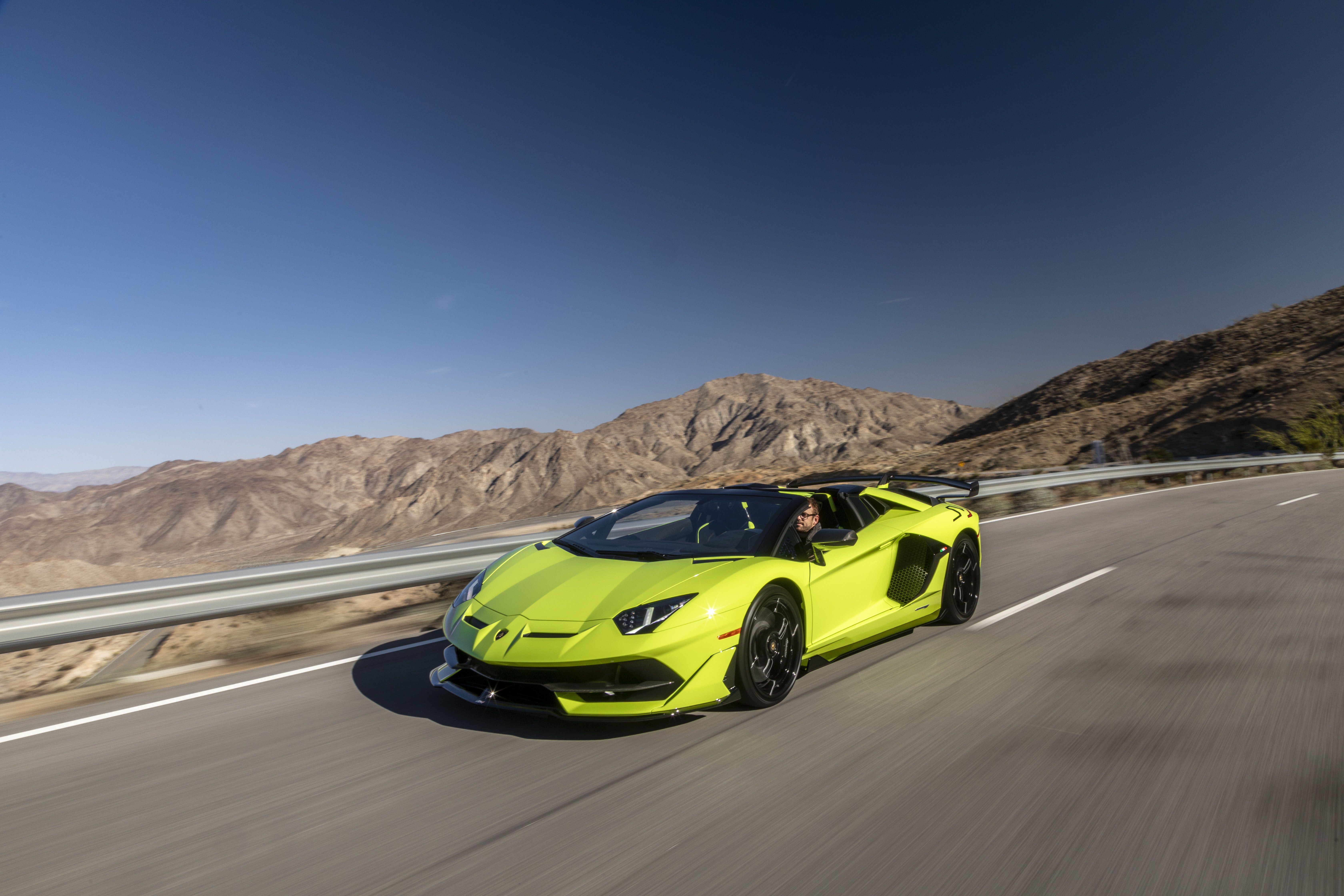 Download mobile wallpaper Lamborghini, Car, Supercar, Lamborghini Aventador, Vehicles, Yellow Car, Lamborghini Aventador Svj for free.