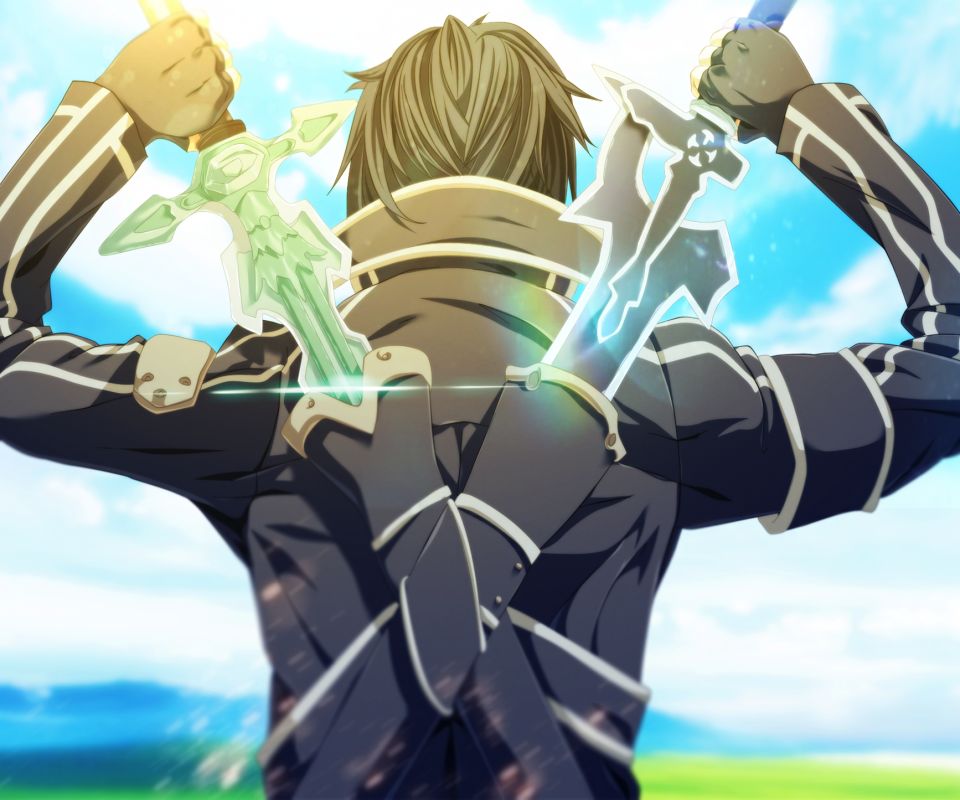 Handy-Wallpaper Animes, Sword Art Online, Kirito (Schwertkunst Online) kostenlos herunterladen.