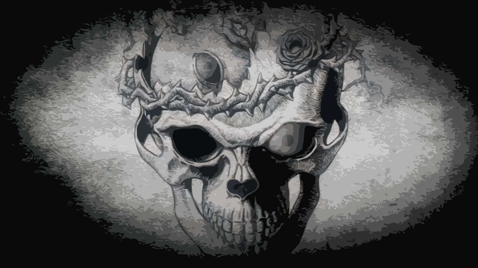 Download mobile wallpaper Dark, Skull for free.