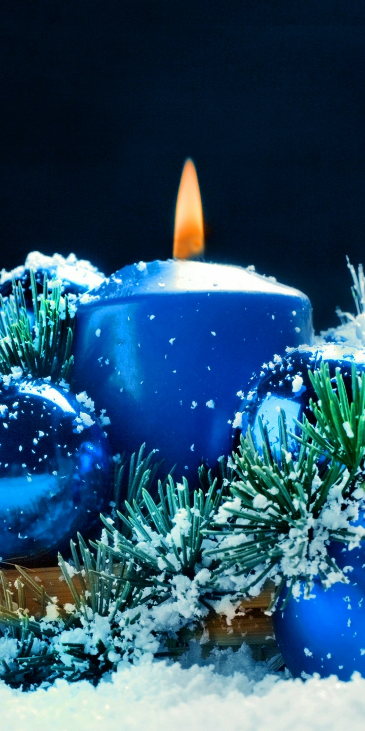 Download mobile wallpaper Christmas, Holiday, Candle for free.