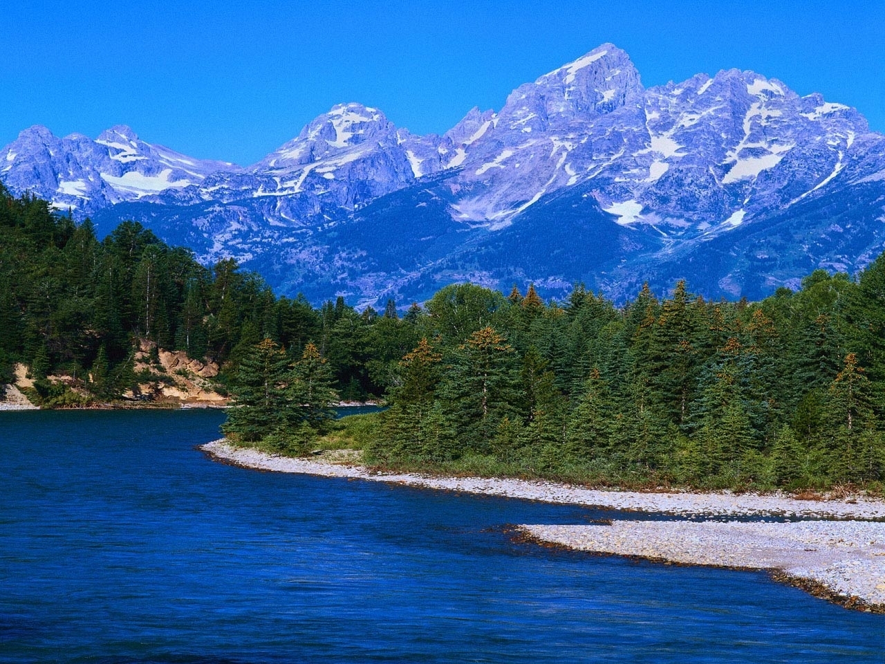 無料モバイル壁紙自然, 川, 山脈, 風景をダウンロードします。