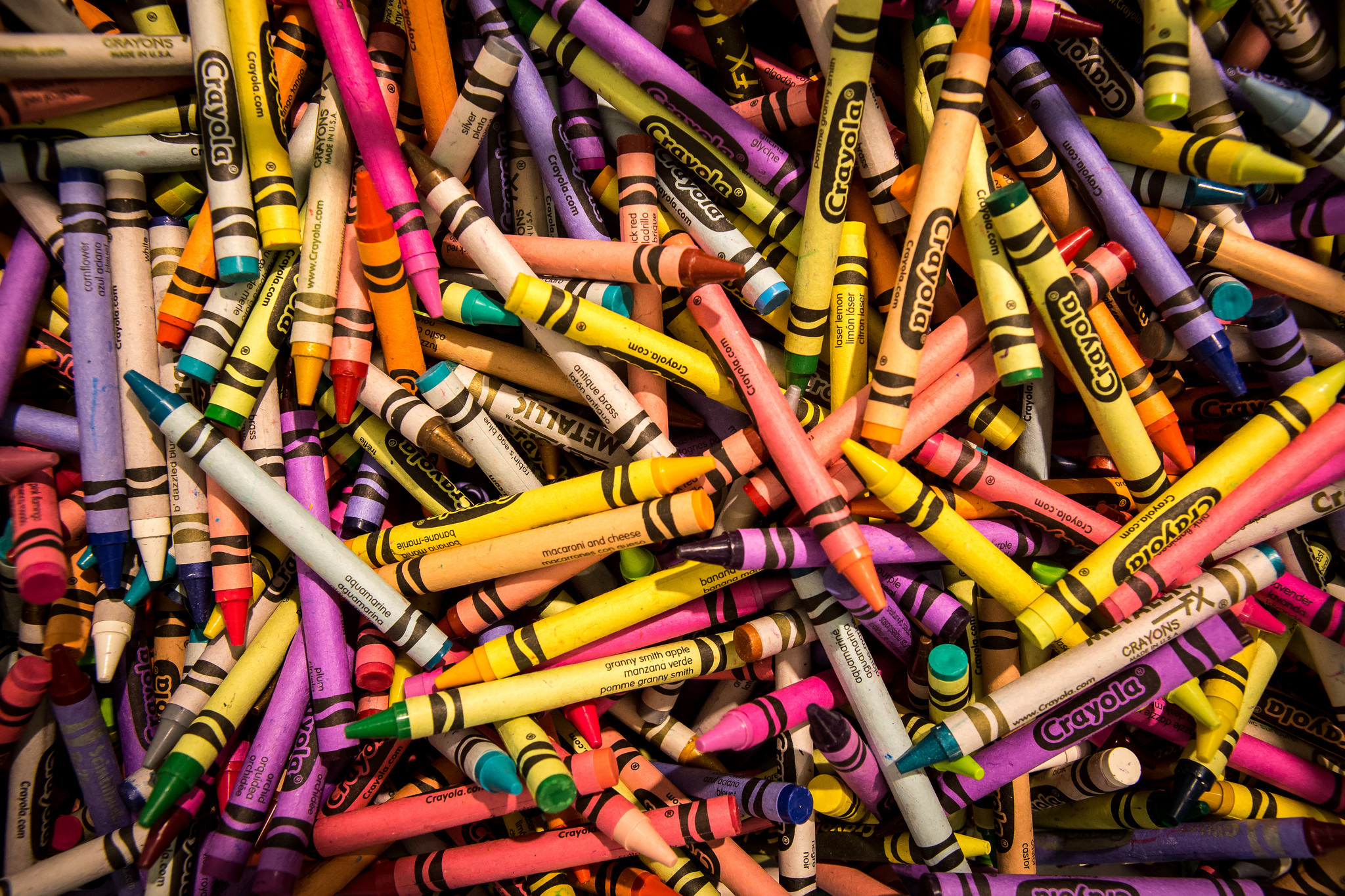 crayon, photography, colorful, colors