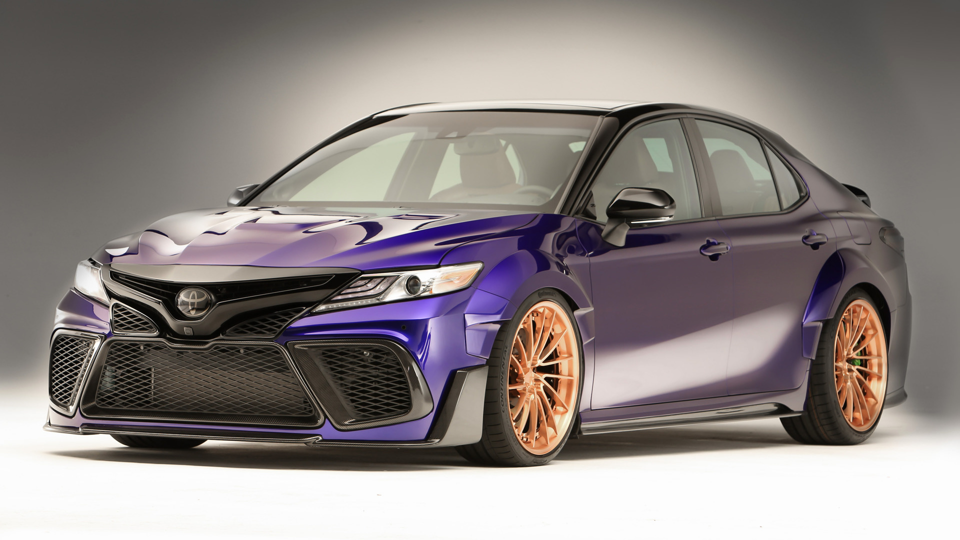 Download mobile wallpaper Toyota, Car, Vehicles, Toyota Camry, Purple Car for free.