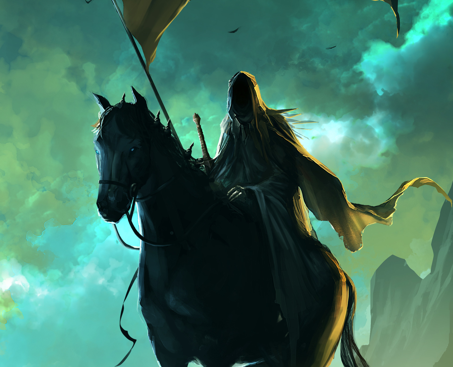 Baixe gratuitamente a imagem Fantasia, O Senhor Dos Anéis, Cavalo, Senhor Dos Anéis, Nazgûl na área de trabalho do seu PC