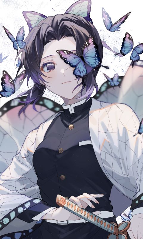 Descarga gratuita de fondo de pantalla para móvil de Mariposa, Animado, Demon Slayer: Kimetsu No Yaiba, Shinobu Kochou.