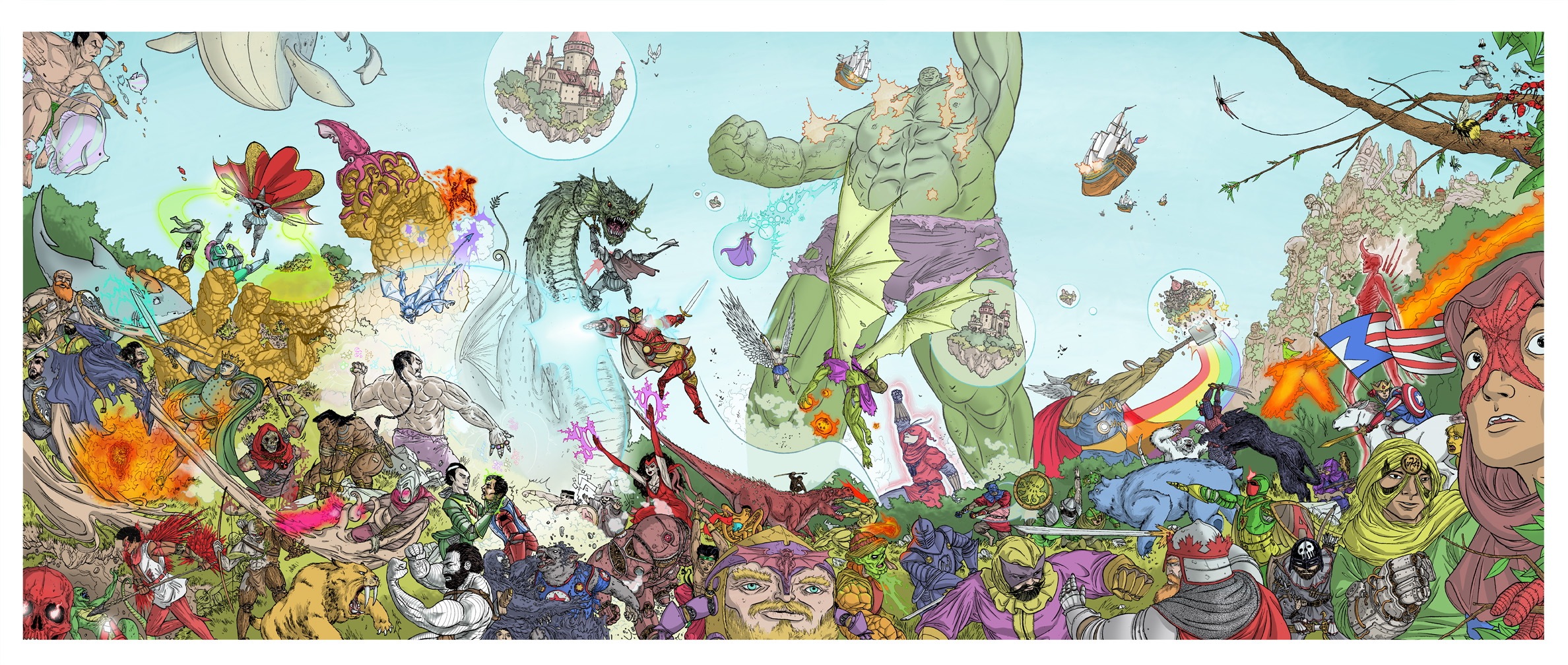 comics, marvel comics, beta ray bill, fantasy, green goblin, namor the sub mariner, rogue (marvel comics), sub mariner, thor